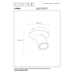 Lucide 23954/06/31 XYRUS Spot GU10/5W incl. DTW D9 H12.5cm 