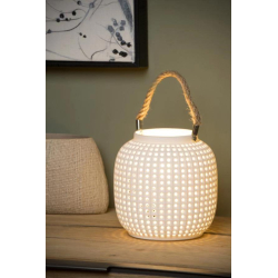 Lucide 13525/01/31 SAFIYA stolní lampa E14 25W H16.4cm bílá