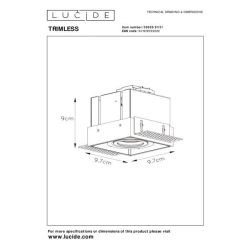 Lucide 09925/01/31 TRIMLESS svítidlo vestavné GU10/5W bílá