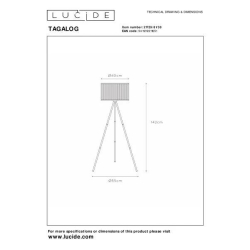 Lucide TAGALOG stojací lampa Ø 55 cm 1xE27 černá