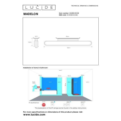 MADELON Nástěnné svítidlo do koupelny - LED - 1x9W 2700K - IP44 - Černá