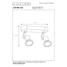 Lucide JASTER-LED - stropní svítidlo - LED - GU10 - 2x5W 2700K - Bílá 11903/10/31