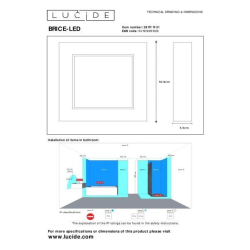 Lucide 28117/11/31 BRICE-LED svítidlo stropní stmívatelné 8W IP44