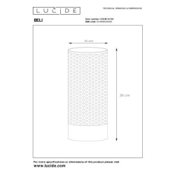 Lucide BELI - stolní lampa - Ø 12 cm - Černá 03516/01/30