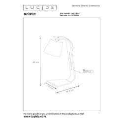 Lucide NORDIC - stolní lampa - Bílá 06502/81/31