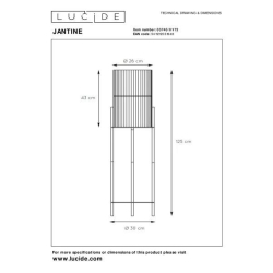 Lucide JANTINE stojací lampa E27/40W světlé dřevo