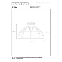 Lucide DIKRA stropní svítidlo Ø 40 cm 1xE27 černá