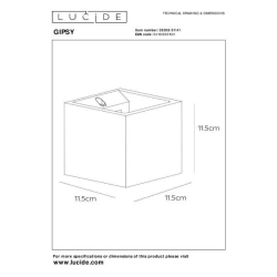 Lucide GIPSY - nástěnné svítidlo - G9 - Hnědošedá 35208/01/41