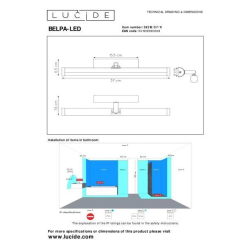 Lucide BELPA-LED - koupelnové svítidlo nad zrcadlo - LED - 1x11W 4000K - IP44 - Chrom 39210/07/11