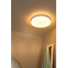 LED stropní svítidlo BISKIT do koupelny - Ø 40 cm - 1x36W 2700K - IP44 - Senzor pohybu & Den/Noc - Bílá