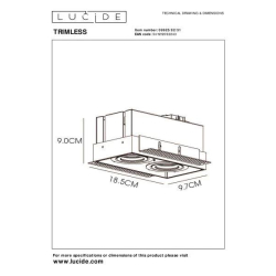 Lucide 09925/02/31 TRIMLESS svítidlo vestavné 2xGU10/5W bílá