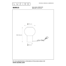 Lucide MARIUS stolní lampa Ø 20 cm 1xE27 černá