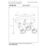 Lucide JASTER-LED - stropní svítidlo - Ø 20 cm - LED - GU10 - 3x5W 2700K - Černá 11903/15/30