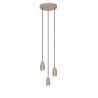 Lucide EVORA - Pendant light - D25 cm - 3xGU10 - Taupe