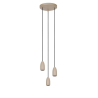 Lucide EVORA - Pendant light - D25 cm - 3xGU10 - Taupe