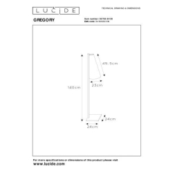 Lucide GREGORY stojací lampa 1xE27 krémová