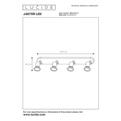 Lucide JASTER-LED - stropní svítidlo - LED - GU10 - 4x5W 2700K - Bílá 11903/20/31