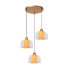 Lucide GUNHILD - Pendant light - 3xE27 - Transparant