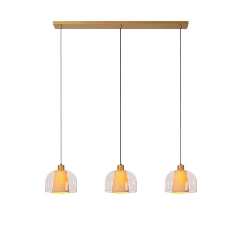 Lucide GUNHILD - Pendant light - 3xE27 - Transparant