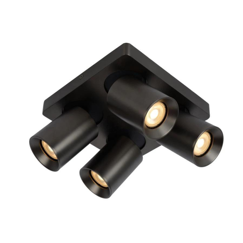 NIGEL Ceiling spotlight 4xGU10/5W DTW Black Steel