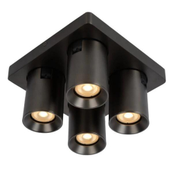 NIGEL Ceiling spotlight 4xGU10/5W DTW Black Steel