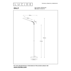 GILLY stojací lampa LED 5W H153 D20cm 2700K černá