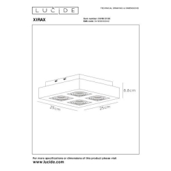 Lucide 09119/21/30 XIRAX svítidlo stropní 4xGU10/5W LED 