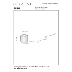 Lucide 26500/05/02 TURBIN stolní lampa LED 5W H13.7