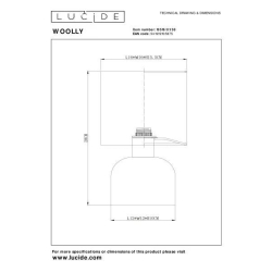 Lucide WOOLLY stolní lampa Ø 16 cm 1xE14 krémová