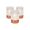 Lucide LILI - Nabíjecí stolní lampa - Baterie/baterie - Ø 8 cm - LED Dim to warm - 1x3W 2700K/3000K - Copper - Set of 3