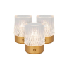 Lucide LILI - Nabíjecí stolní lampa - Baterie/baterie - Ø 8 cm - LED Dim to warm - 1x3W 2700K/3000K - Matt Gold / Mosaz - Sa