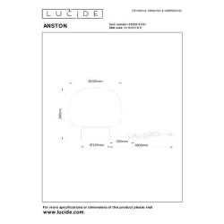 Lucide ANSTON - Stolní lampa - 1xE14 - Opál