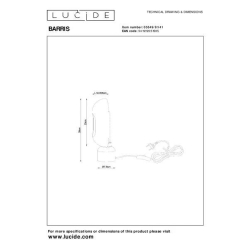 Lucide BARRIS - Stolní lampa - 1xE27 - Taupe