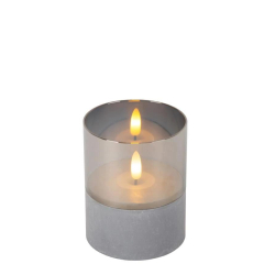 Lucide VELAS - Stolní lampa - Baterie - Ø 8 cm - LED - 3x0,2W 2700K - Smoke Grey - Sada 3 ks