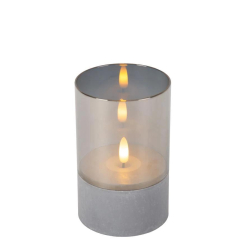 Lucide VELAS - Stolní lampa - Baterie - Ø 8 cm - LED - 3x0,2W 2700K - Smoke Grey - Sada 3 ks