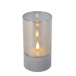 Lucide VELAS - Stolní lampa - Baterie - Ø 8 cm - LED - 3x0,2W 2700K - Smoke Grey - Sada 3 ks