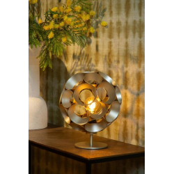 Lucide HANNELORE - Stolní lampa - Ø 25 cm - 1xE27 - Matt Gold / Mosaz