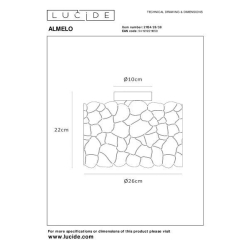 Lucide ALMELO - zapuštěné stropní svítidlo - Ø 25,5 cm - 1xE27 - černé