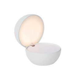 Lucide CLIPPER - Dobíjecí stolní lampa - Baterie/baterie - Ø 12 cm - LED - 1x2,2W 2700K - Bílá