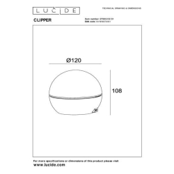 Lucide CLIPPER - Dobíjecí stolní lampa - Baterie/baterie - Ø 12 cm - LED - 1x2,2W 2700K - Bílá