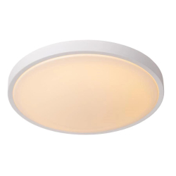 Lucide DASHER - Zapuštěné stropní světlo Koupelna - Ø 41 cm - LED - 1x24W 2700K - IP44 - Senzor pohybu & Den/Noc - Bílá