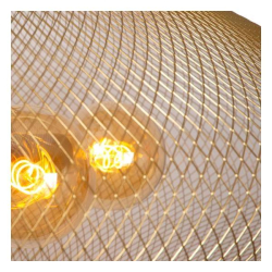 Lucide MESH - Závěsné světlo - Ø 85 cm - 3xE27 - Matt Gold / Mosaz