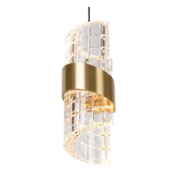 Lucide KLIGANDE - Závěsné svítidlo - LED Dim. - 5x7,8W 2700K - Matt Gold / Mosaz