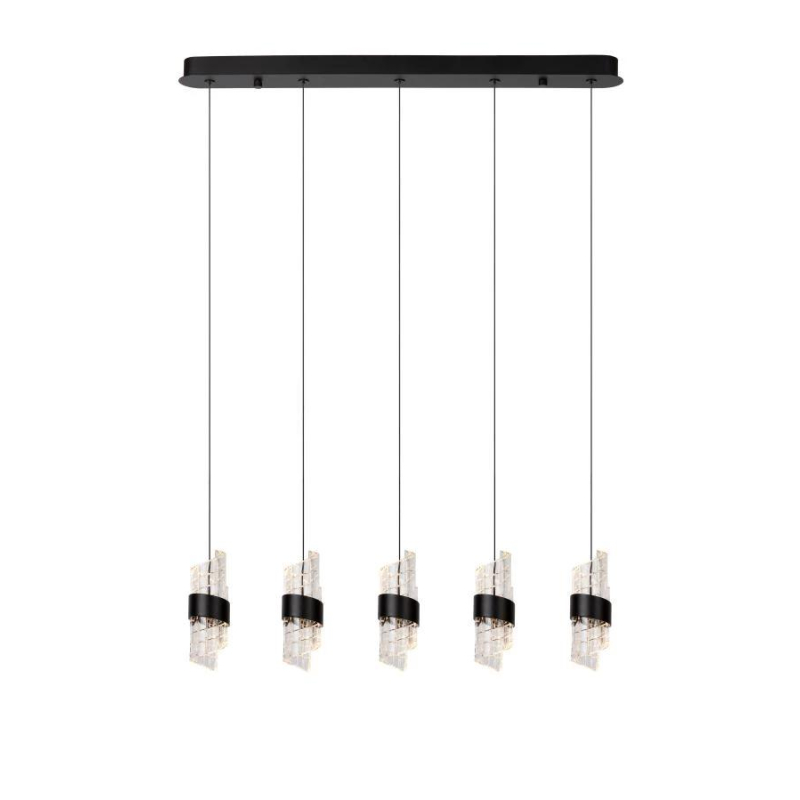 Lucide KLIGANDE - Závěsné svítidlo - LED Dim. - 5x7,8W 2700K - Černá