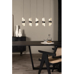 Lucide KLIGANDE - Závěsné svítidlo - LED Dim. - 5x7,8W 2700K - Černá