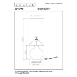 Lucide ESTERAD - Stojací lampa - Ø 34 cm - 1xE27 - Okrově žlutá