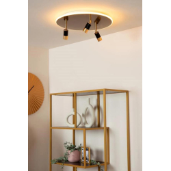 Lucide JUBEL - Zapuštěné stropní svítidlo - Ø 48 cm - LED Rozm. - 2700 K - Matné zlato / mosaz