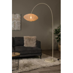 Lucide CORINA - Stojací lampa Arc - 1xE27 - Krémová