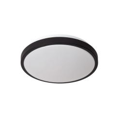 Lucide DASHER - Zapuštěné stropní svítidlo Koupelna - Ø 29,3 cm - LED - 1x12W 2700K - IP44 - Senzor pohybu & Den/Noc - Če