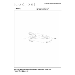 Lucide TRACK T-konektor - 1-okruhový Systém osvětlení kolejí - Bílý (prodloužení)
